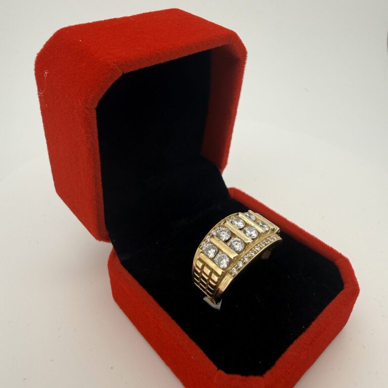 anillo banda c/zirc 10k zirc B Size size11 Weight 11.9gr