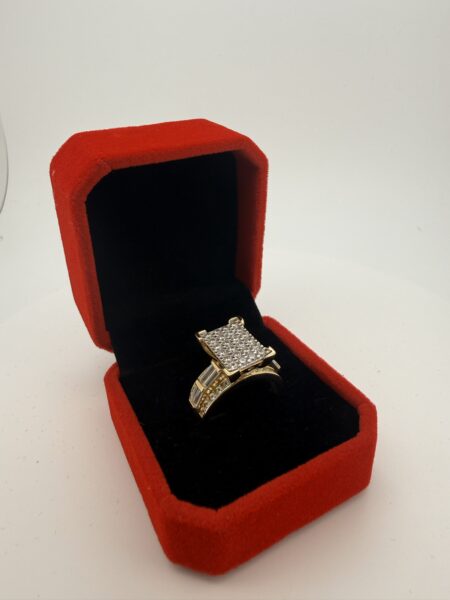 anillo comp. mujer rect. c/zirc 10k zirc B Size size7 Weight 6.8gr