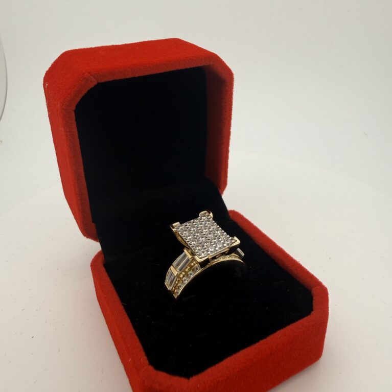 anillo comp. mujer rect. c/zirc 10k zirc B Size size7 Weight 6.8gr