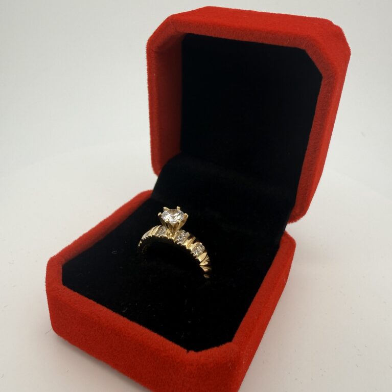 anillo comp.mujer 14k zirc B Size size7 Weight 3.1gr