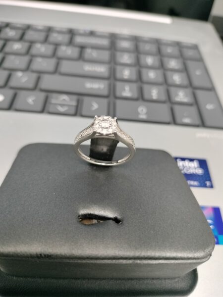 anillo Diam comp. mujer c/diamantes duo 10k diamante Size size7 Weight 4.05gr