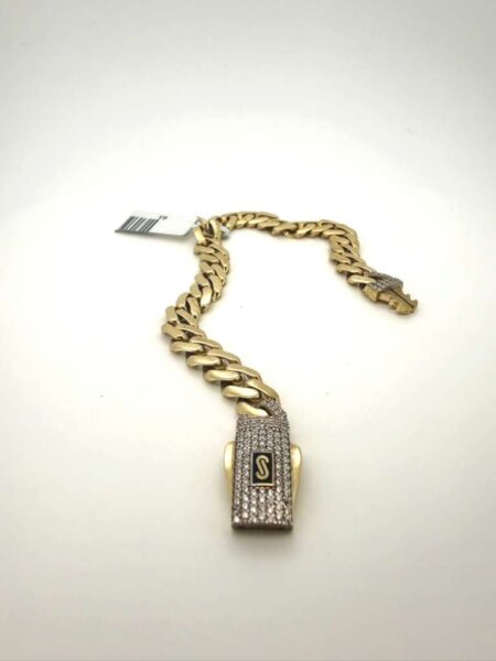 Ankle bracelet ankle bracelet monaci w/zirc S 10k zirc W Size size10/8mm Weight 11.1gr