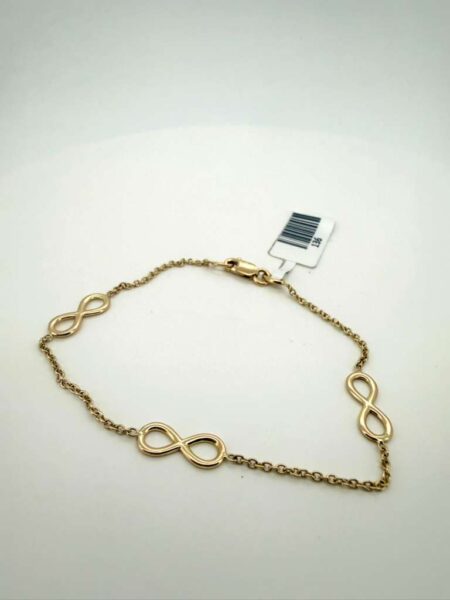 bracelet 3 infintity 14k Size size7/1mm Weight 2.1gr