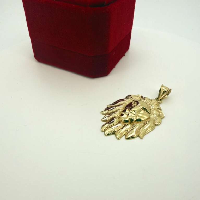 Earring lion face 10k Weight 3.7gr