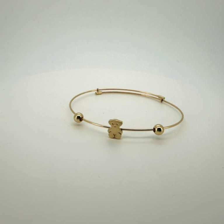 pulse teddy bear 14k Size sz Adj/6-8.5mm Weight 3.7gr