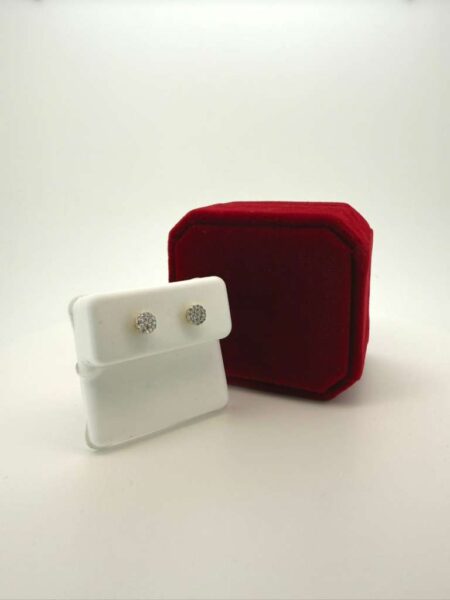 Earring/Diamond round 10k diam Weight 0.12ctw