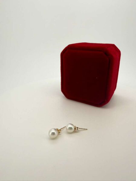 Earring Pearls 10k perlas B Size 6mm Weight fwcp