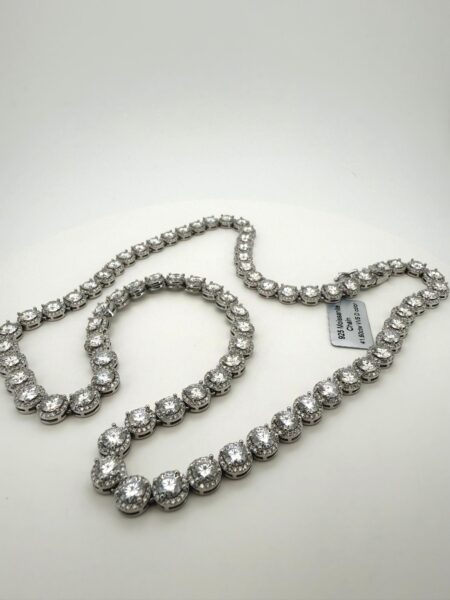 chain Round link moissanite silver 925 silver 925 moissanite Size size22/7mm Weight 41.6ctw