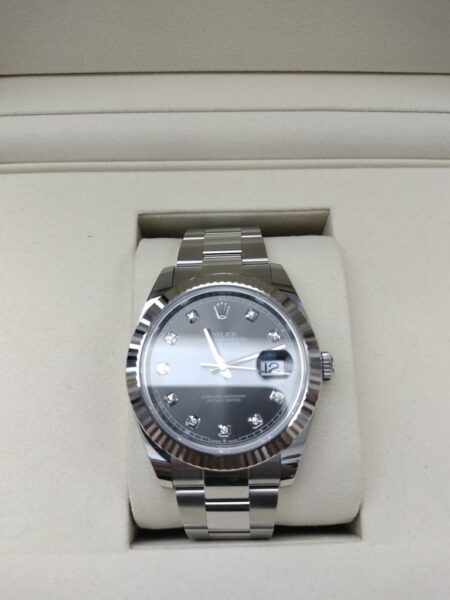 Reloj Rolex oyster B "LET Darck rhod diam steel c/oro SunDST DiAM Weight 6h2p5156