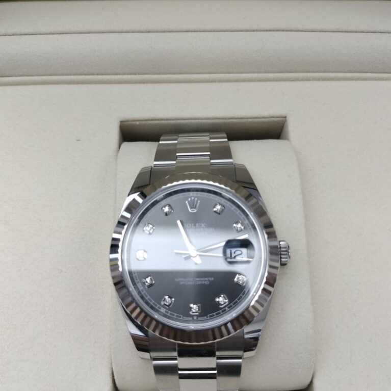 Reloj Rolex oyster B "LET Darck rhod diam steel c/oro SunDST DiAM Weight 6h2p5156
