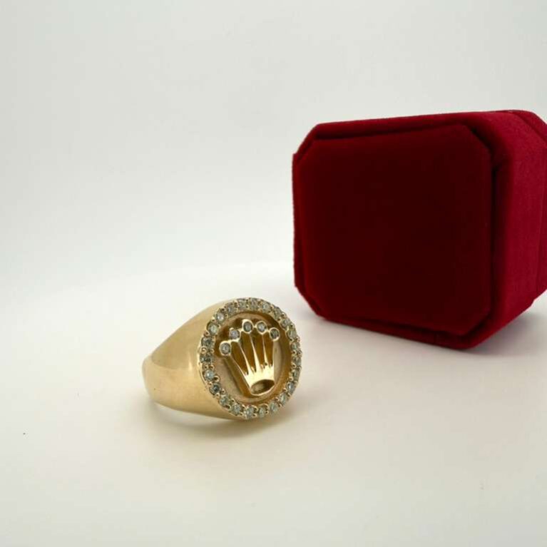 Ring/diam Rolex crown 10k diamon Size size 9.75 Weight 23.8gr