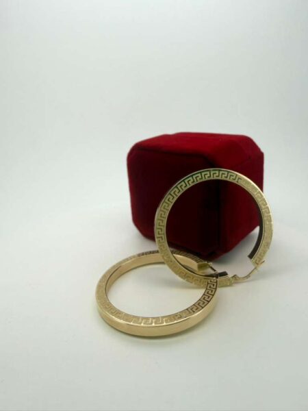 earrins tubular rings 10k Size 45x4mm Weight 6.3gr