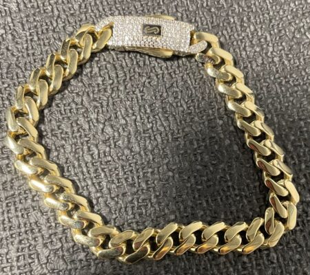 bracelet monaci S w/zirc 10k zircW Size size7./7.8mm Weight 8.65gr