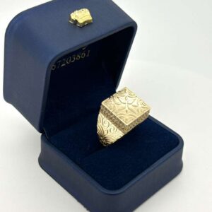 Ring Square Rosette Ring 10k zircW Size size 10 Weight 5.5gr