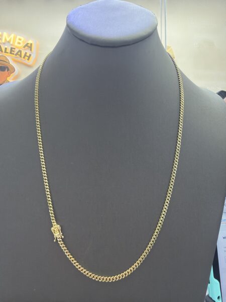 Solid chain  3 mm  22”oro 10k