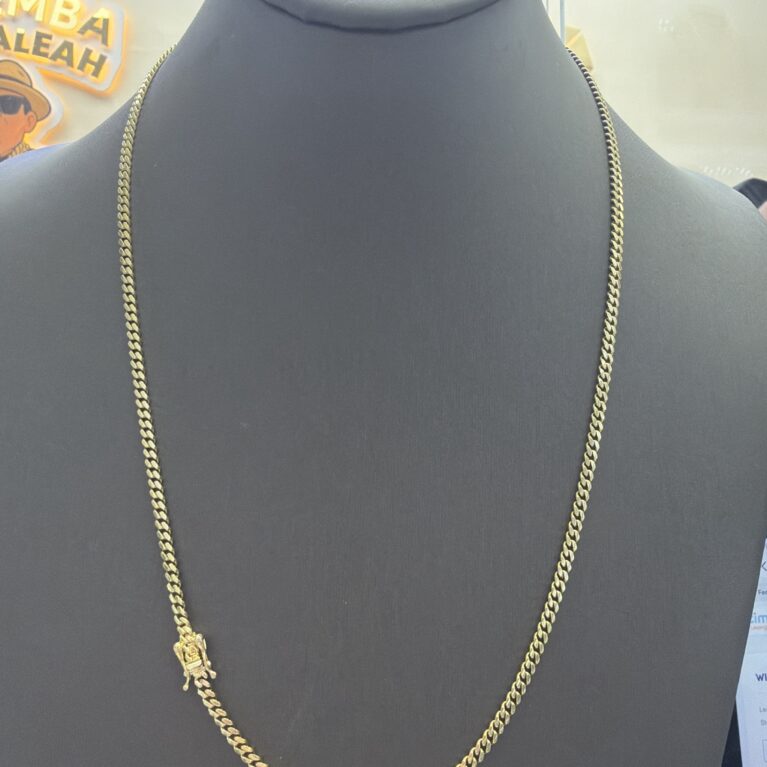 Solid chain  3 mm  22”oro 10k