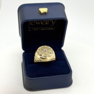 Ring Rosette Ring 10k zircW Size size 10 Weight 6.5gr