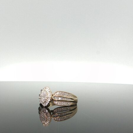 Ring/diam tear level 2 10k diamante size7 2.85gr
