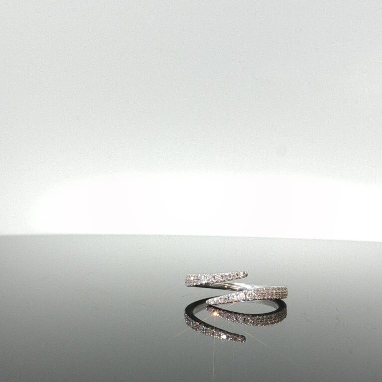 Ring/diam open ring 14k diamante size5 1.85gr