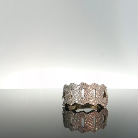 Ring/diam chain link w/diam Egye -Ring 10k diam size10 4.75gr