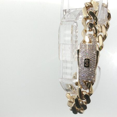 bracelets bracelet monaci w/zirc S 10k zirc W size7.5/11.3mm 14.65gr