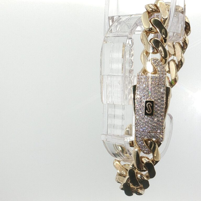 bracelets bracelet monaci w/zirc S 10k zirc W size7.5/11.3mm 14.65gr