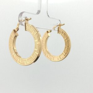 Earring versace hoop earring 14k 23x2mm 2.25gr