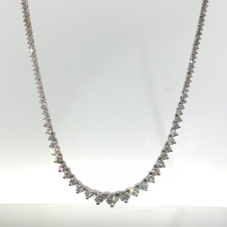 chain /diam tennis w/heart diam 14k diamante size18/2.4mm 16.55gr
