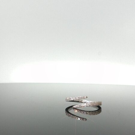 Ring/diam open ring 14k diamante size8.5 2.1gr