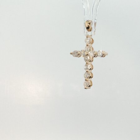 diamond pendant crucifix /diam 14k diamante 2.4gr