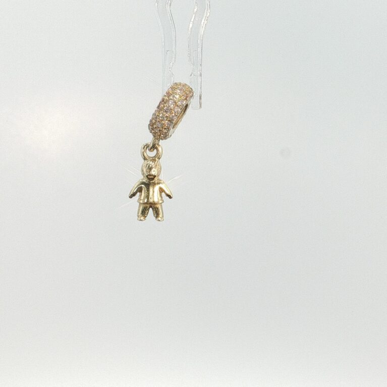 charms boy 14k zirc W 1.9gr