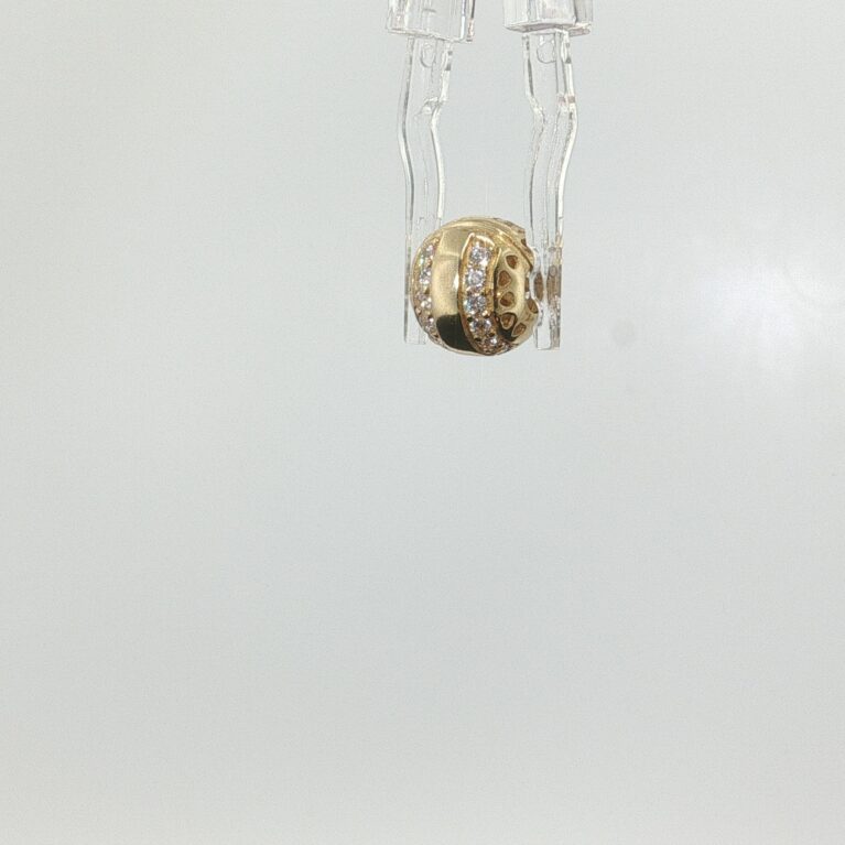 charms ball w/zirc 14k zirc W 1.85gr