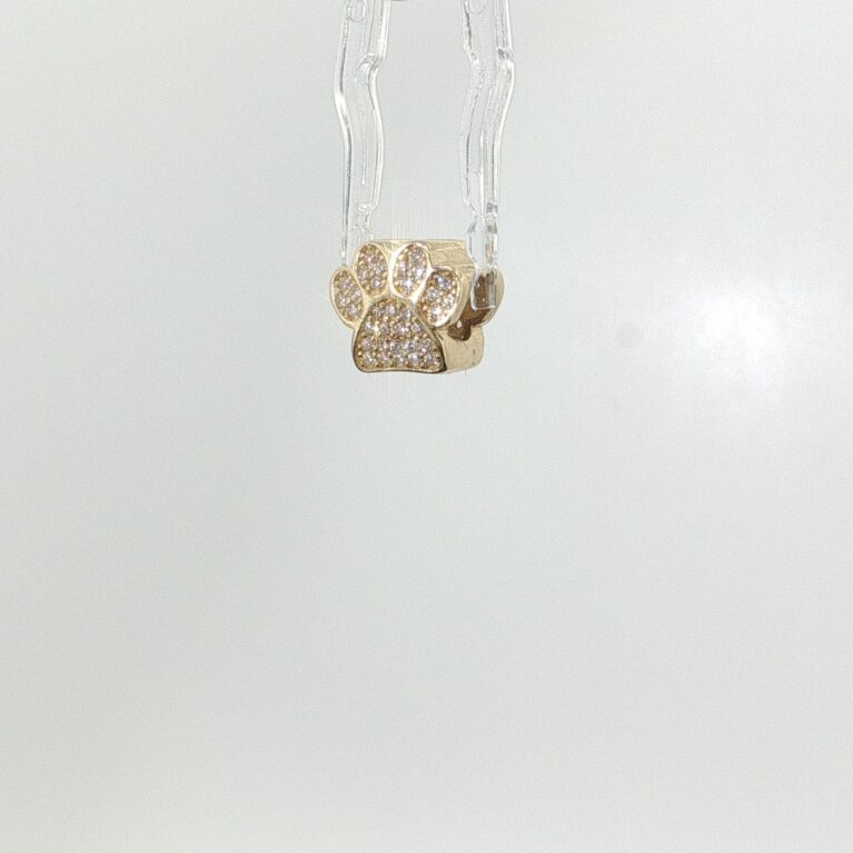 charms animal track 14k zirc W 1.95gr