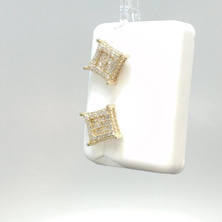 Earring mossainite square w/moissanite silver 925 moissanite w 1.ctw