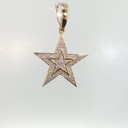 pendant/diam star w/diam 2 level 10k Lab. Diamons 2.85gr
