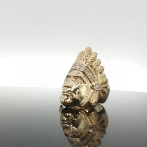 Ring Indian ring 10k zirc W size10.5 15.15gr