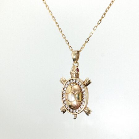 chain/pendant chain w/sliderr turtle 10k Size size18/1.2mm Weight 3.9gr
