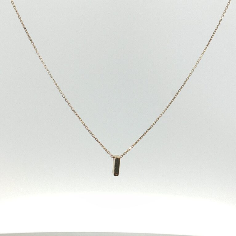 chain and pendat letter I necklace 10k Size size18/1.2mm Weight 1.2gr