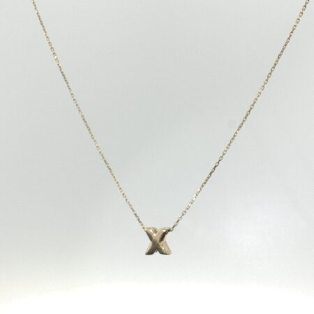 chain and pendat letter X necklace 10k Size size18/1.2mm Weight 1.4gr