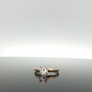 Ring singler w/zirc 10k zirc W size7- 2.05gr