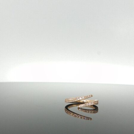 Ring/diam open ring 14k diamante size8 2.15gr