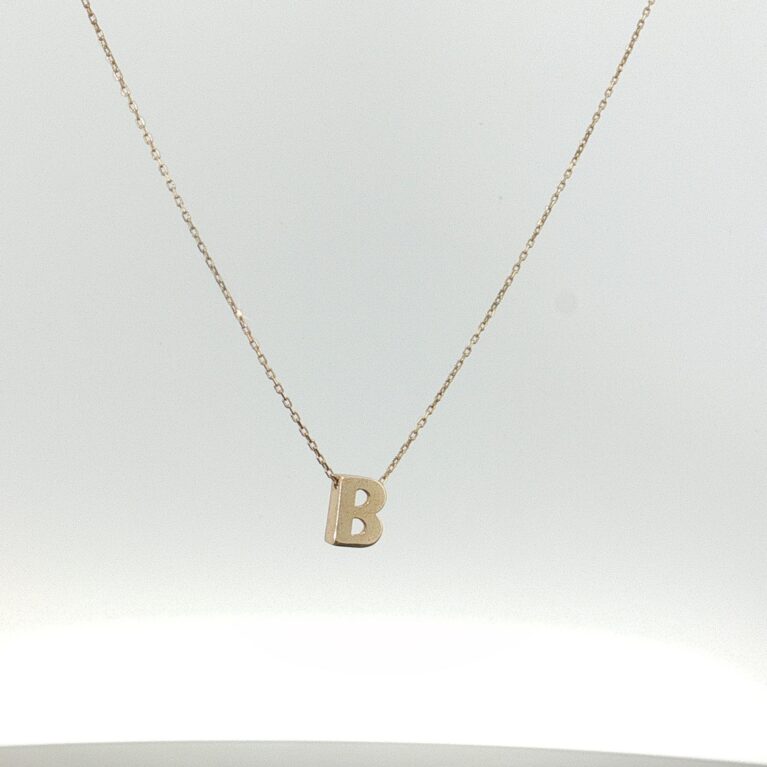 chain and pendat letter B necklace 10k Size size18/1.2mm Weight 1.3gr