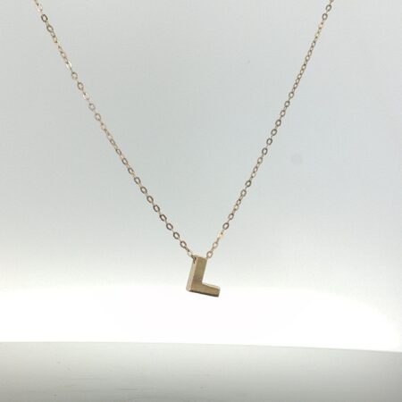 chain and pendat letter L necklace 10k Size size18/1.2mm Weight 1.35gr