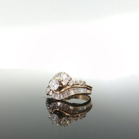 Ring/diam 3D eye 14k diamante size5 5.4gr
