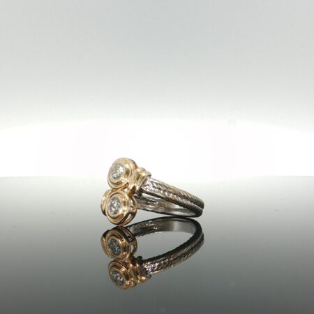 Ring/diam 2 stone diam 14k diam size 7 4.15gr