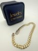 bracelet monaci S w/zirc 10k zirc W size7.5/6mm 4.9gr