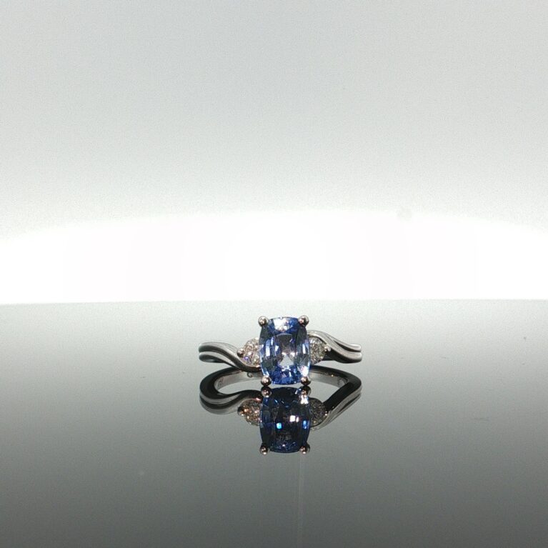 Ring diaman/sapp Ring diaman/sapp 14k diaman/sapp size 6 3.9gr