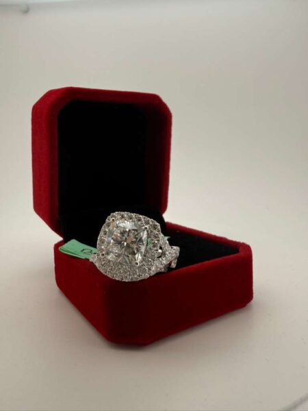 Diamond Ring Bridal Lady 14k Lab. Diamons Size size7 Weight 6.75ctw(4.75ct)