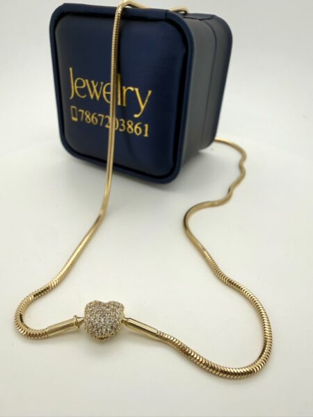 chain /choker pando 10k zirc W size18/2mm 8.45gr