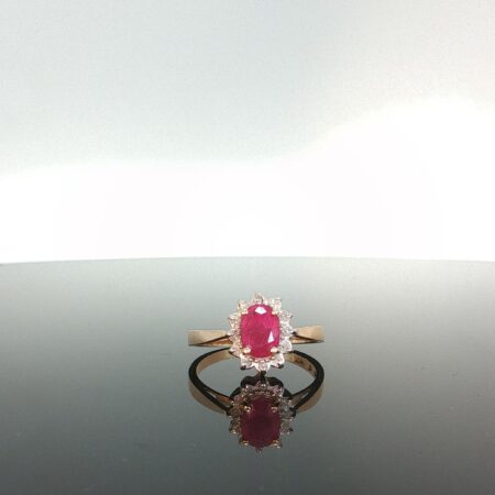 Ring Diamond/ruby Ring Diamond/ruby 14k Diamond/ruby size 7 2.8gr